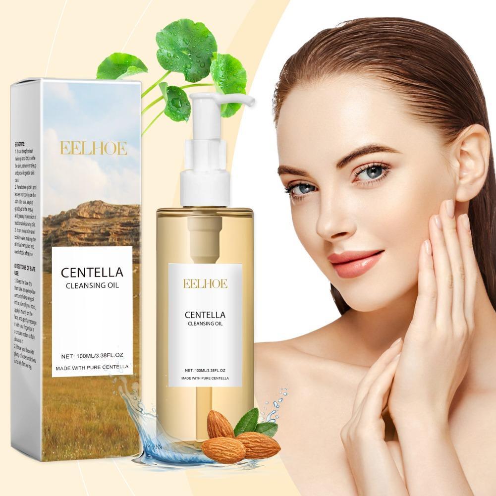 Cleanser Face - เซ็ตบำรุงผิวใบบัวบก น้ำมันทำความสะอาดผิวหน้า เซรั่มฟื้นฟูเกราะป้องกันผิว ชุดบำรุงผิวหน้าให้ความชุ่มชื้นและผ่อนคลาย สำหรับทุกสภาพผิว สไตล์เกาหลี