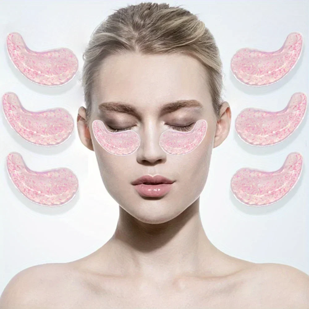 Face Mask Skincare - แผ่นเจลประคบเย็นแบบใช้ซ้ำได้ สำหรับประคบเย็นบริเวณรอบดวงตาและใต้ตา ใช้ได้ทั้งแบบร้อนและเย็น เพื่อผ่อนคลายดวงตาและดูแลผิว อุปกรณ์มาสก์ตาแบบเจลประคบเย็น
