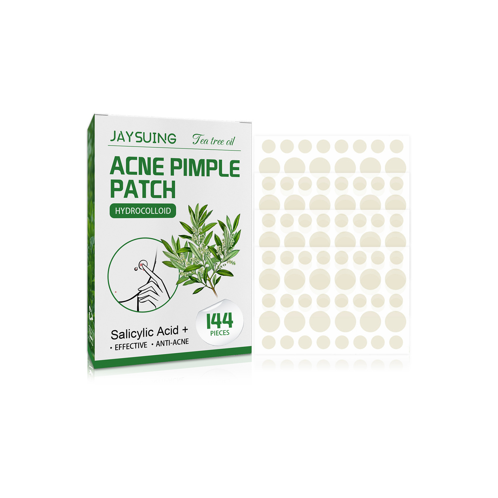 Face Oil - แผ่นแปะสิวไฮโดรคอลลอยด์ - ดูดซับหนองและน้ำมัน ลดรอยแดง ใส่ได้ตลอดวัน