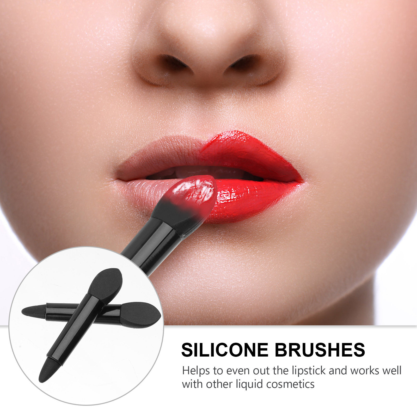 1 ชุด แปรงมาสก์ปากซิลิโคนสองหั - Lip Balm บทวิจารณ์และราคา