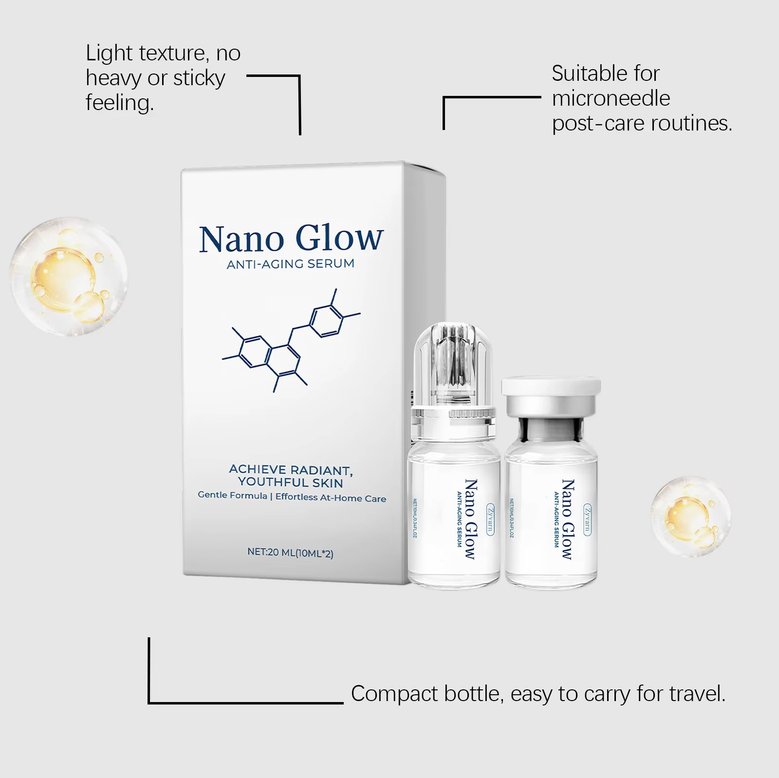 2*10ML ชุดเซรั่มไฮยาลูรอนิกแอซ - Face Moisturizer บทวิจารณ์และราคา